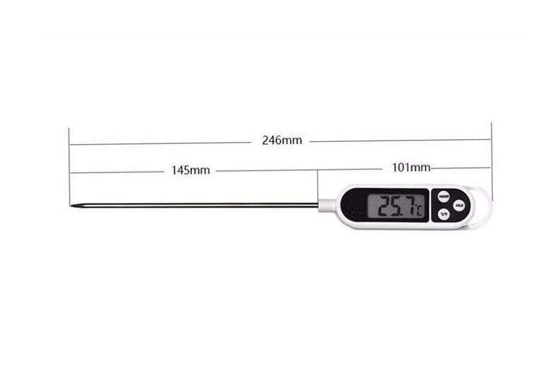 Stainless Steel Digital Cooking Thermometer -White