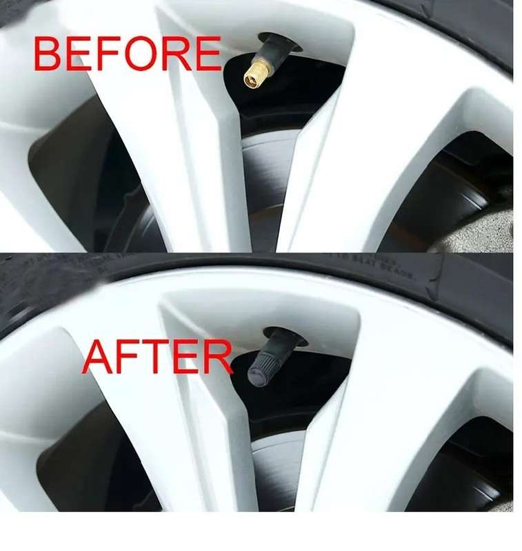Black Tyre Valve Caps -Pack of 50