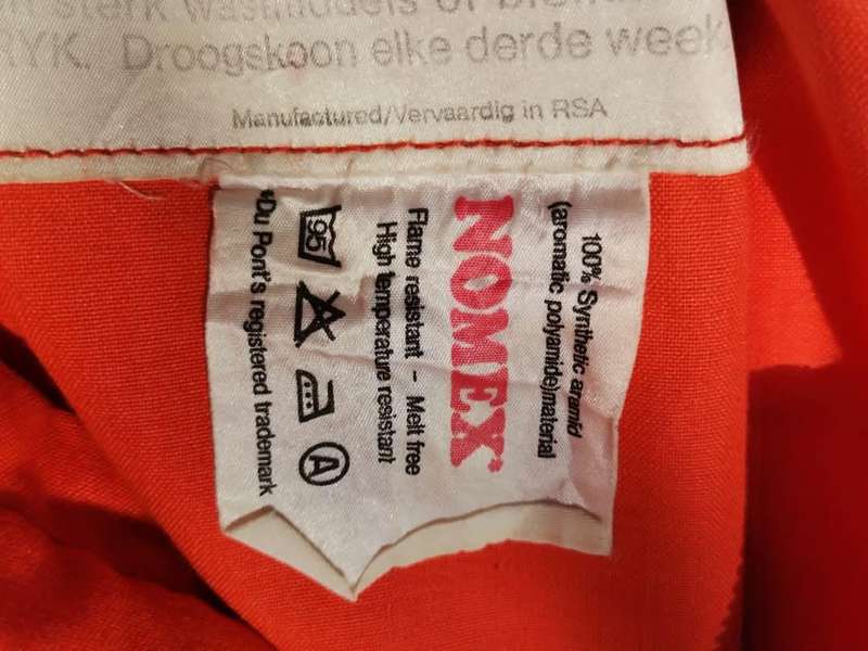 GENUINE ORANGE SOUTH AFRICAN AIR FORCE FLIGHT SUIT FROM 1979.