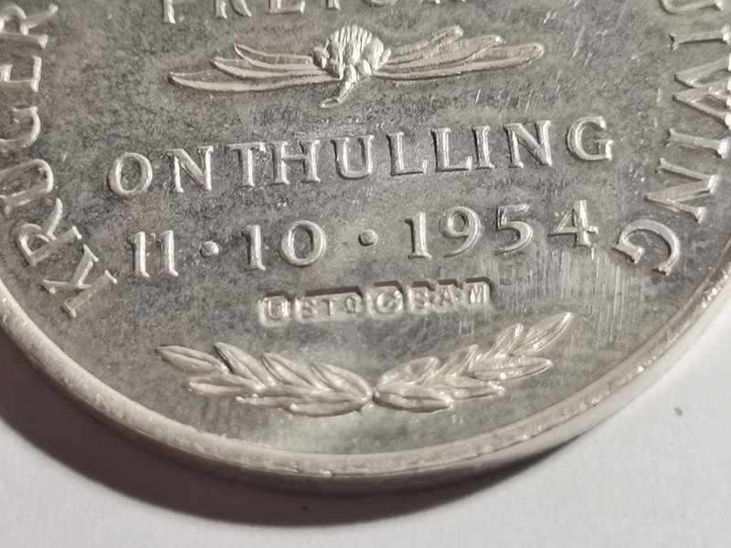 925 SILVER PAUL KRUGER 1954 KERKPLEIN MEDALLION