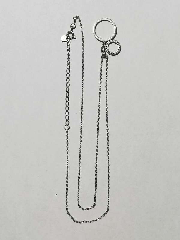 STERLING SILVER CHAIN. STAMPED. WEIGHT: 2.42 GRAMS.