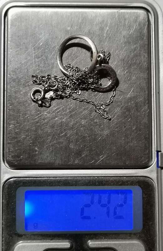 STERLING SILVER CHAIN. STAMPED. WEIGHT: 2.42 GRAMS.