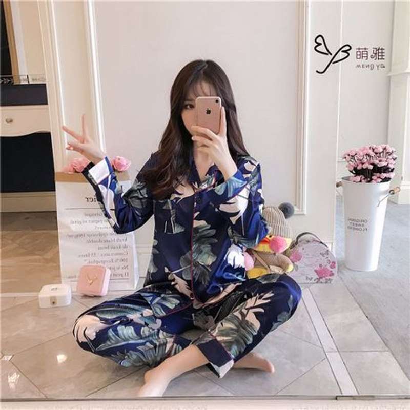 2pc satin floral pj set - 5xl