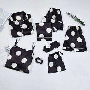 Beautiful 7 piece satin pj set