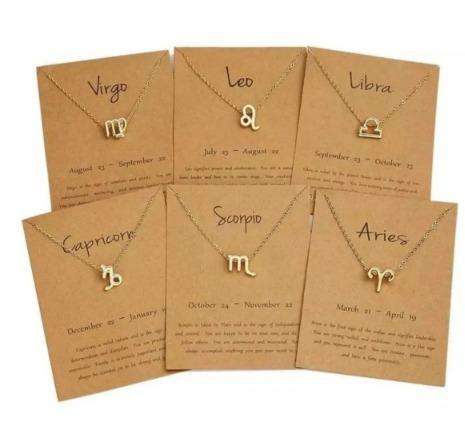 horoscope necklace bulk - 34 assorted