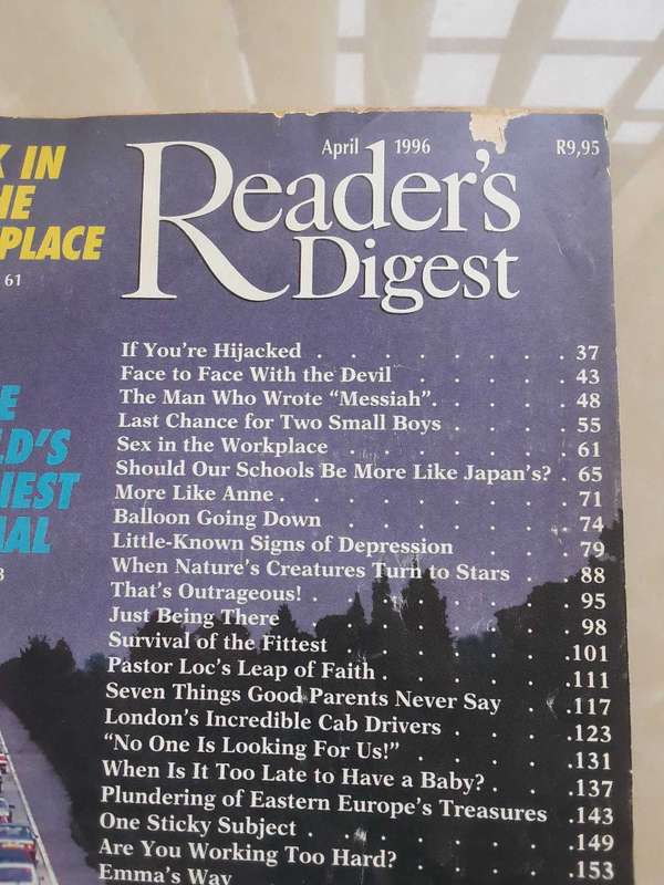 Readers Digest - 30 copies from 1994 to 1999