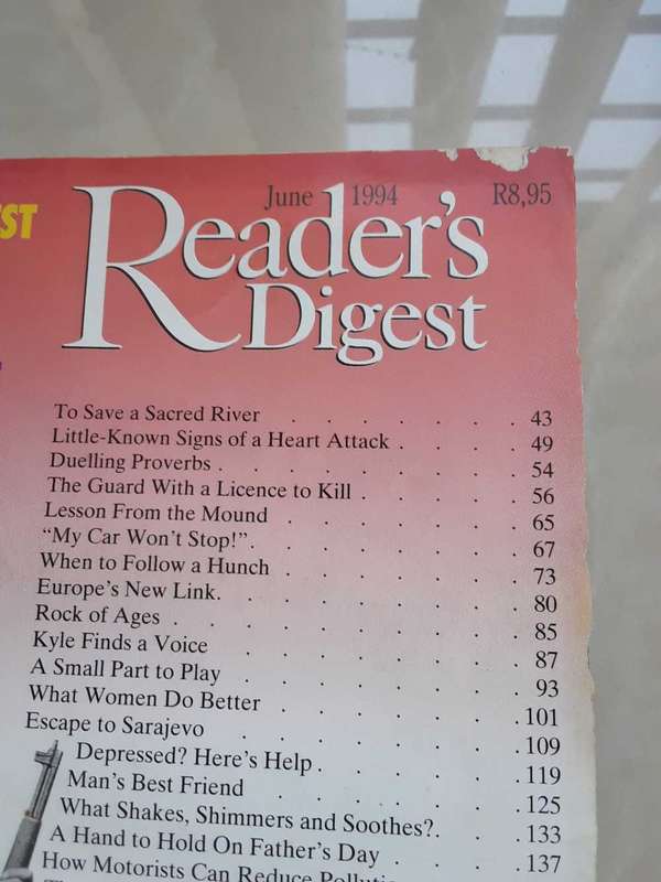 Readers Digest - 30 copies from 1994 to 1999