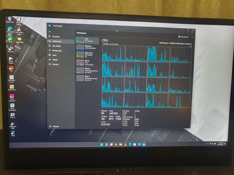 Asus ROG Zephyrus G14 RTX3050TI RYZEN 5800HS QHD 120HZ 512GB SSD 16GB RAM
