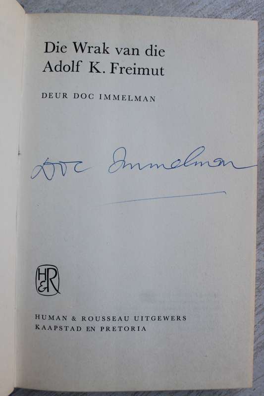 GETEKEN: Die wrak van die Adolf K. Freimut - Doc Immelman