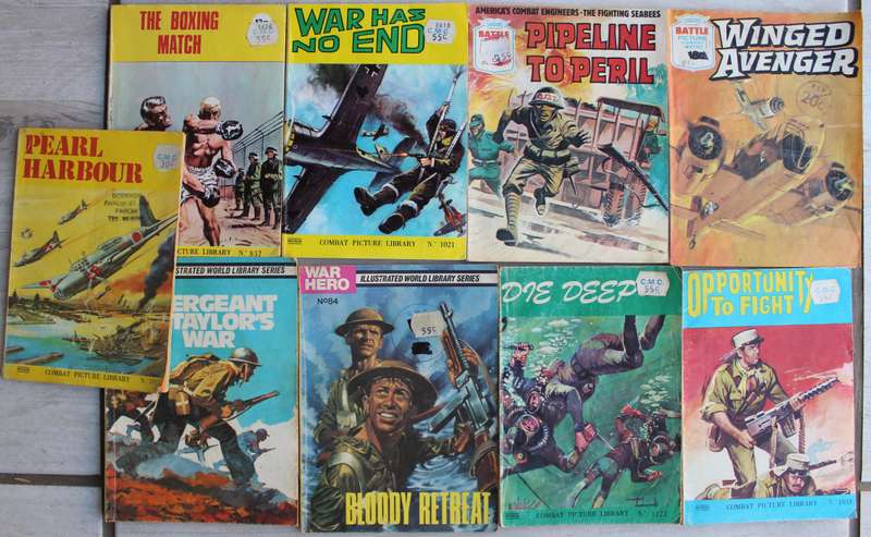 9 x War Picture Library Fleetwood Library graphic comics & others