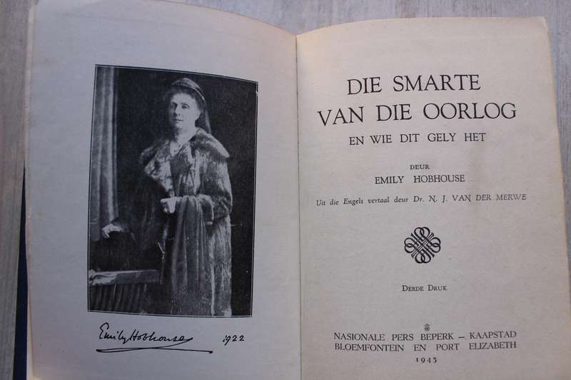 DIE SMARTE VAN DIE OORLOG EN WIE DIT GELY HET-  Emily Hobhouse