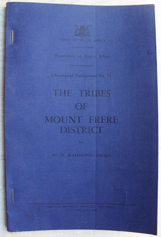 The Tribes of Mount Frere District - Hammond-Tooke