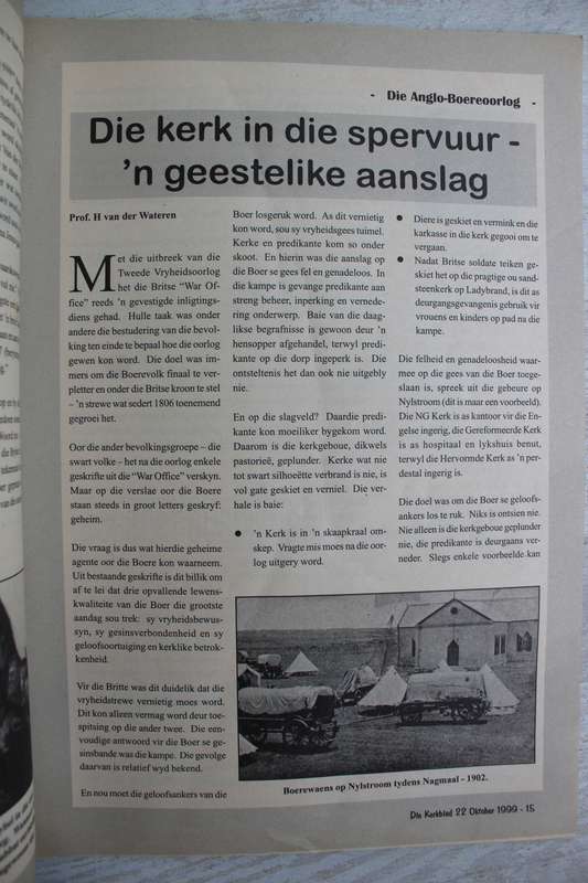 Gereformeerde Kerke Kerkblad - Anglo-Boereoorlog
