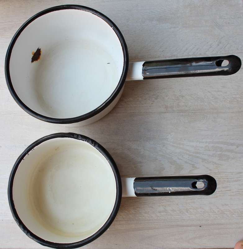 Vintage enamel bowls made in Poland