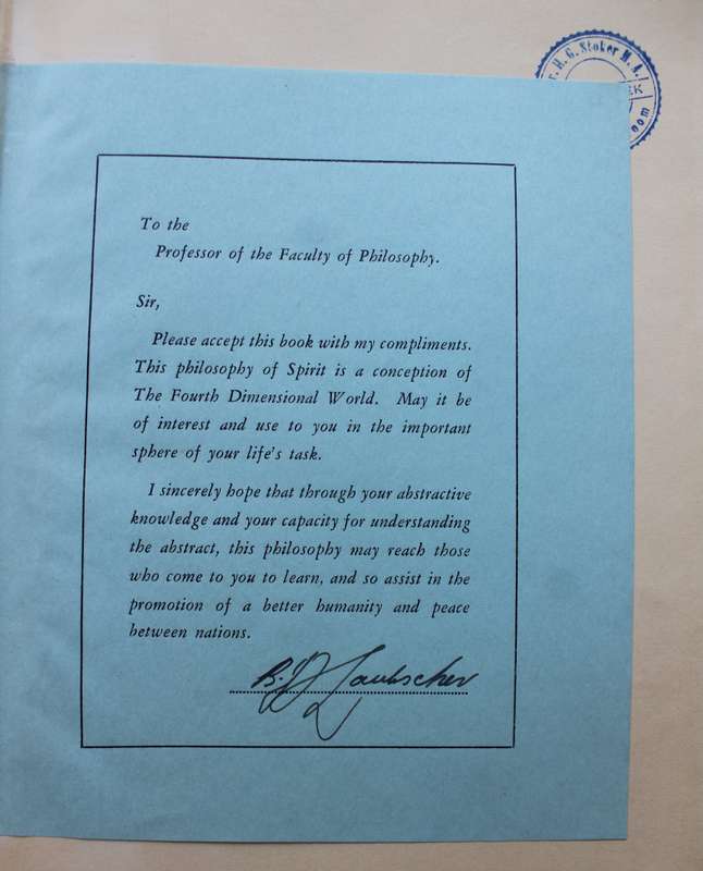 SIGNED: The Philosophy of Evolution of Spirit - Laubscher