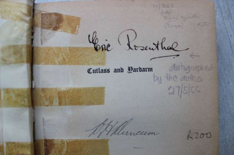 SIGNED: Cutlass and Yardarm / ERIC ROSENTHAL