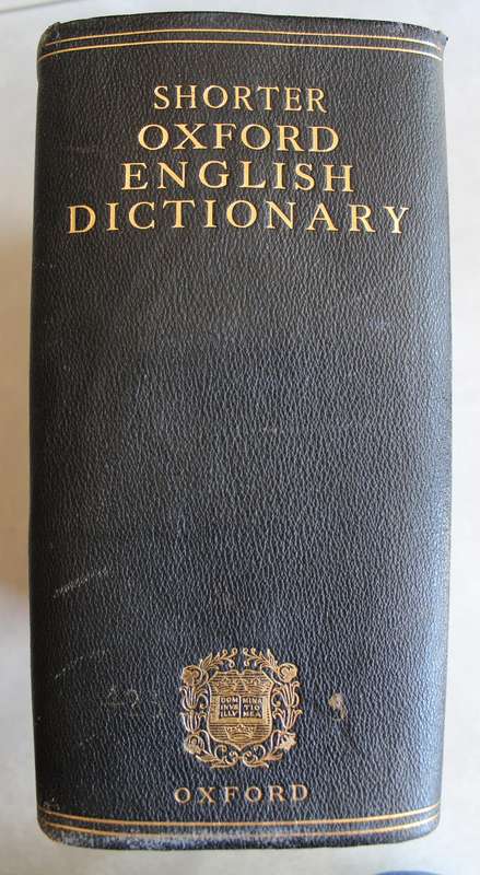 1933 Shorter Oxford English Dictionary