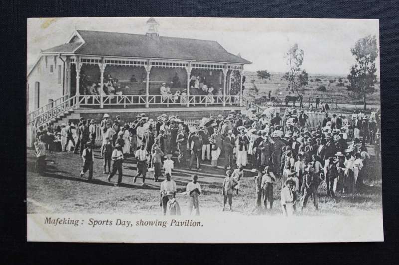 Post Card postcard - Mafeking: Sports Day, showing Pavilion