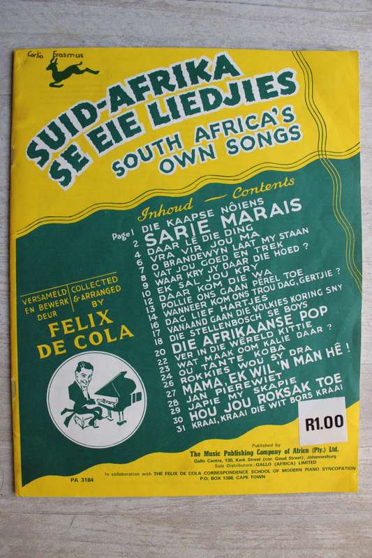 Suid-Afrika se eie Liedjies / Bladmusiek