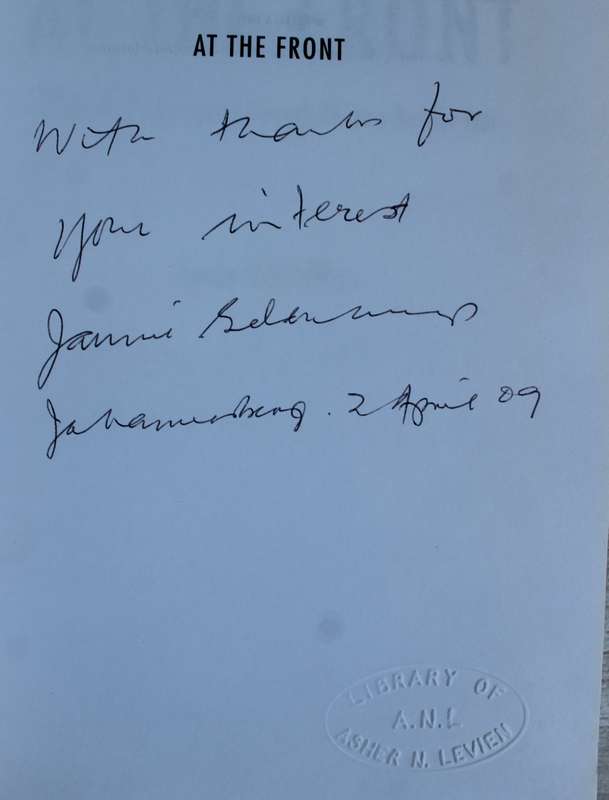 SIGNED: At The Front A Generals Account of South Africas Border War - Jannie Geldenhuys