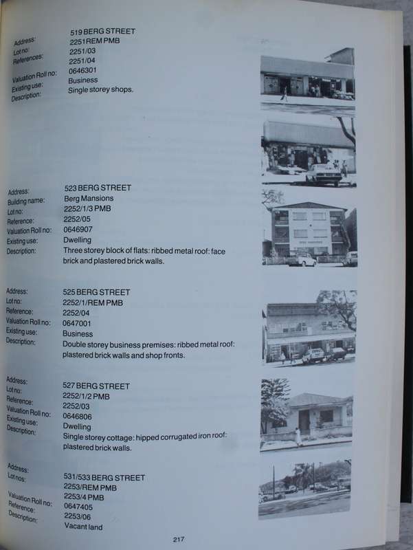 The Buildings of Pietermaritzburg Volume One
