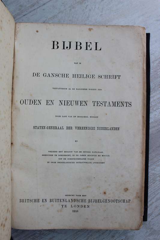 1916 Staten Generaal BIJBEL