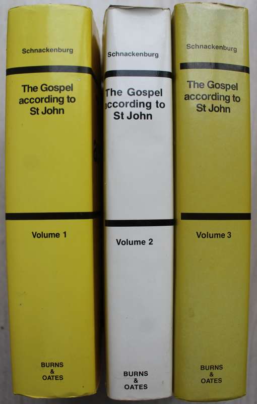 Rudolf Schnackenburg THE GOSPEL ACCORDING TO ST JOHN, Volumes 1-3