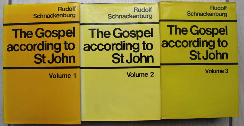 Rudolf Schnackenburg THE GOSPEL ACCORDING TO ST JOHN, Volumes 1-3
