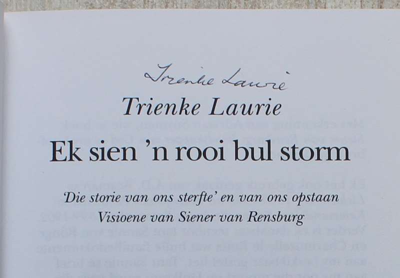 GETEKEN: Ek Sien 'n Rooi Bul Storm - Trienke Laurie