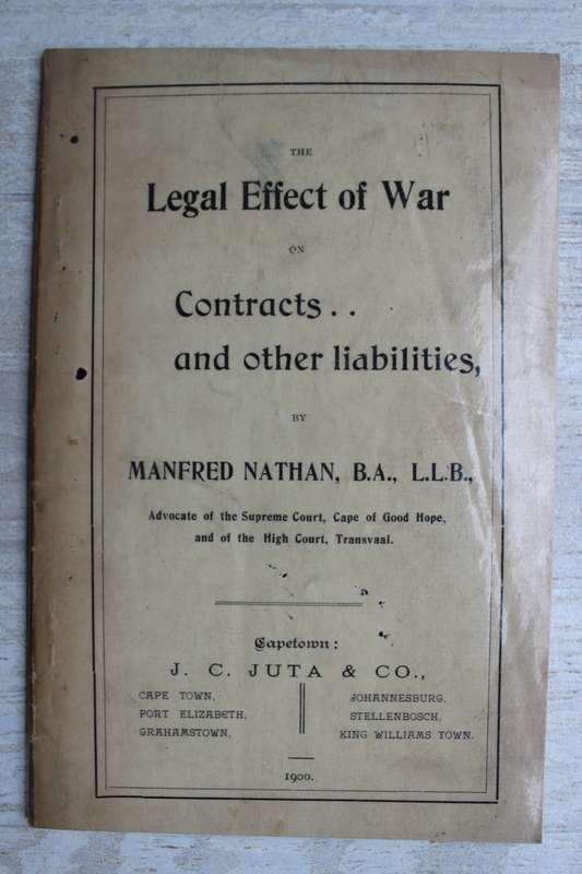 The Legal Effect of War - Nathan