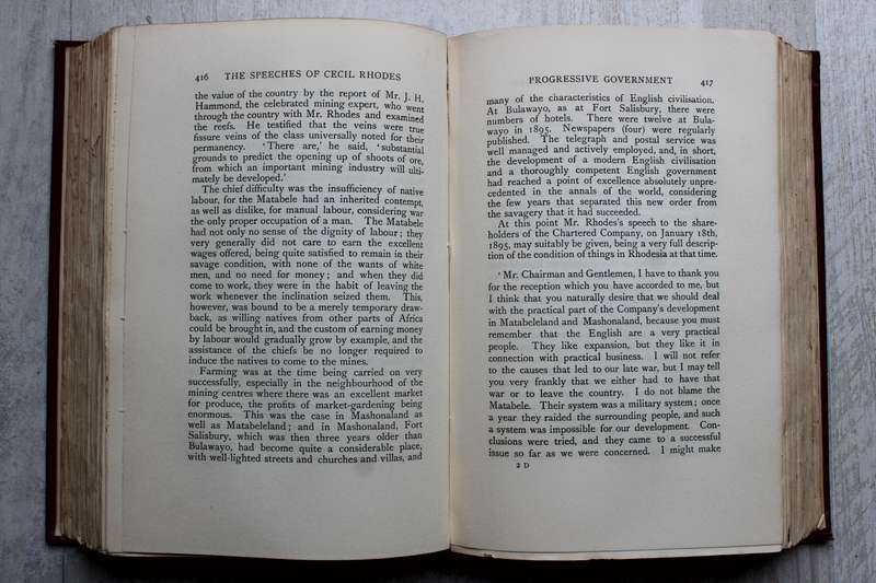 Cecil Rhodes - Political Life and Speeches 1881 - 1900