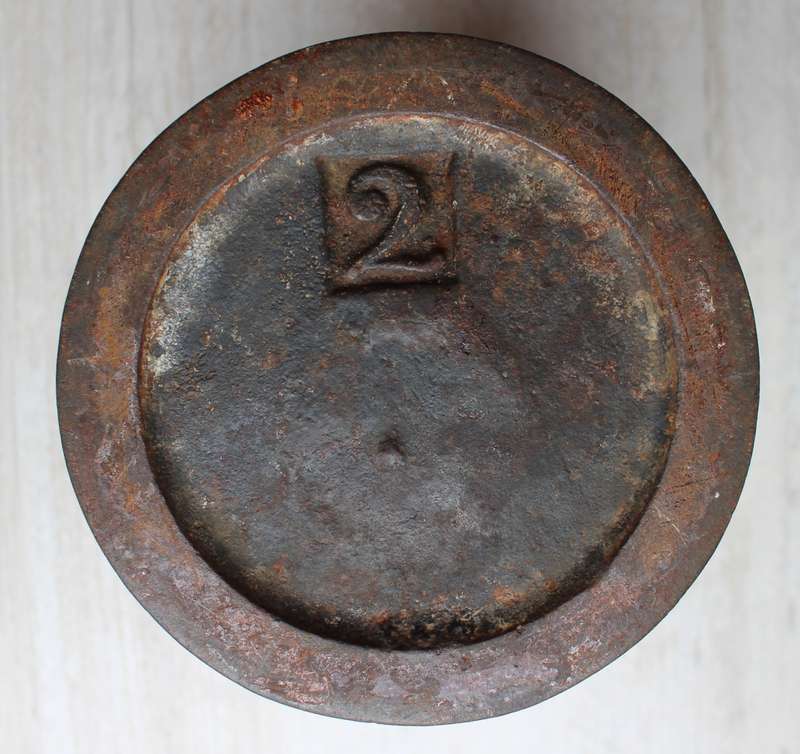 Antique cast iron mortar and pestle