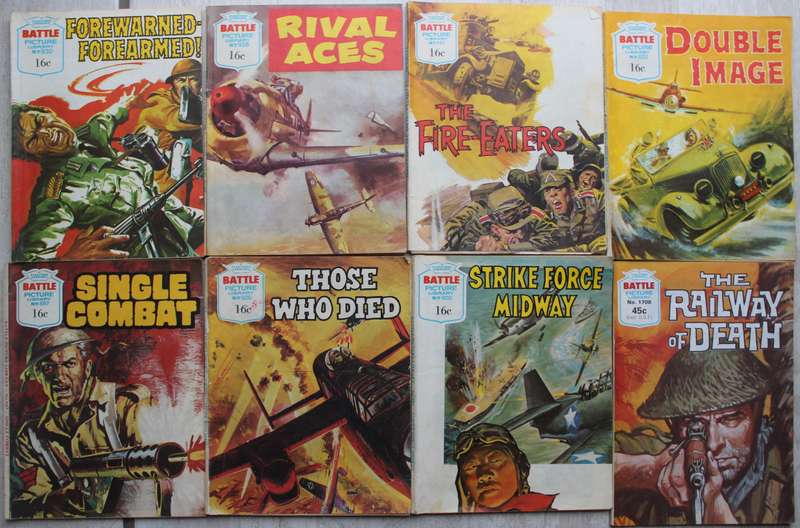 8 x Battle Picture Library graphic comics