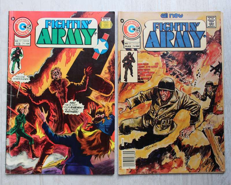 CHARLTON COMICS - FIGHTIN ARMY NO 117 & 123