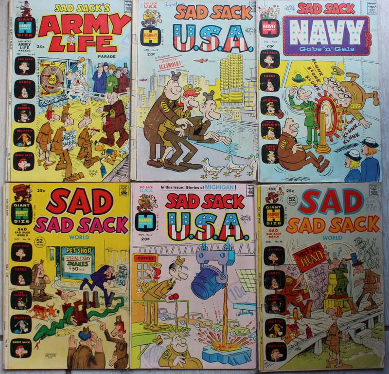 16 x Sad Sack Harvey comics