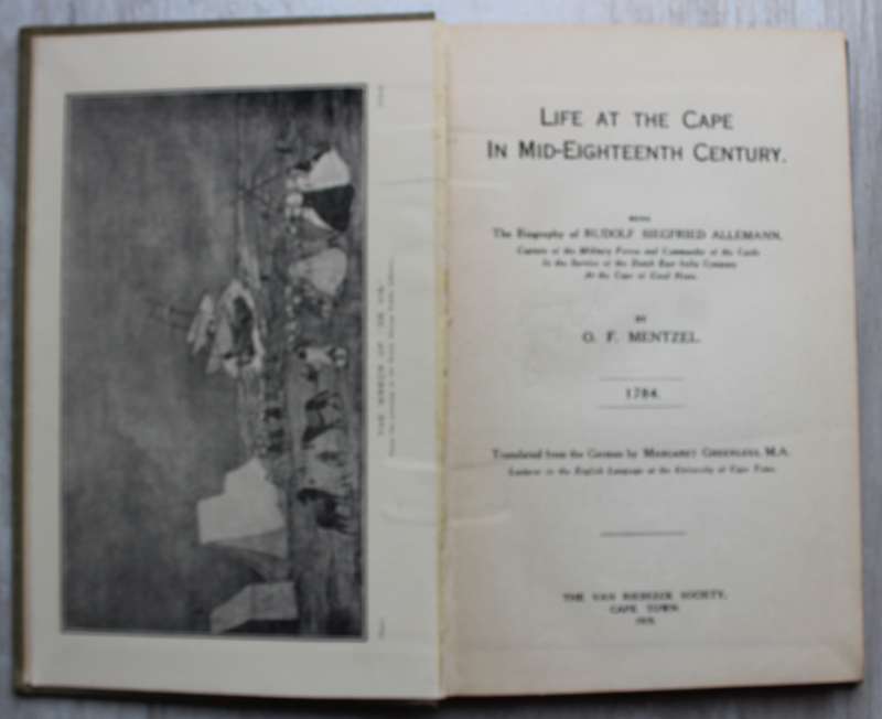 Life at the Cape in Mid-Eighteenth Century / Mentzel