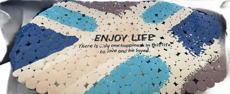 Bathlux - Patterned Non Slip Bath Mat