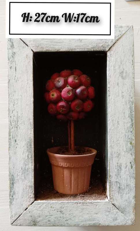 Wooden Frame with Apple Tree.