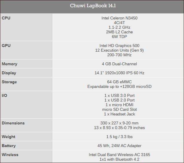 Chuwi LapBook 14.1
