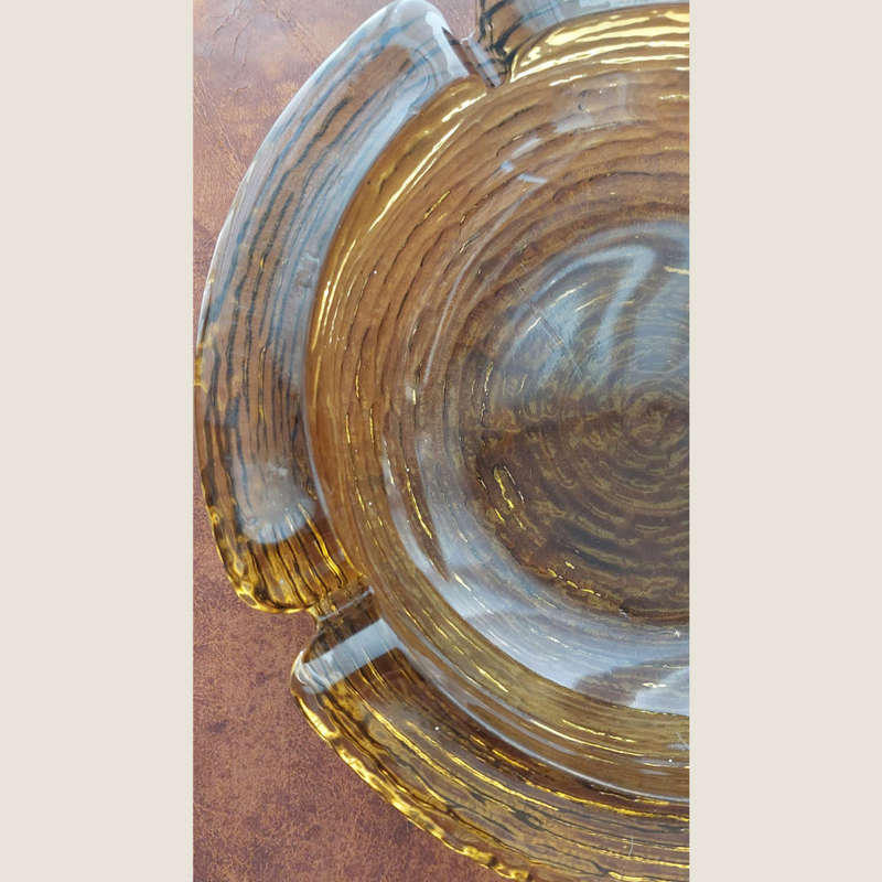 Art Déco Vintage Amber Ashtray