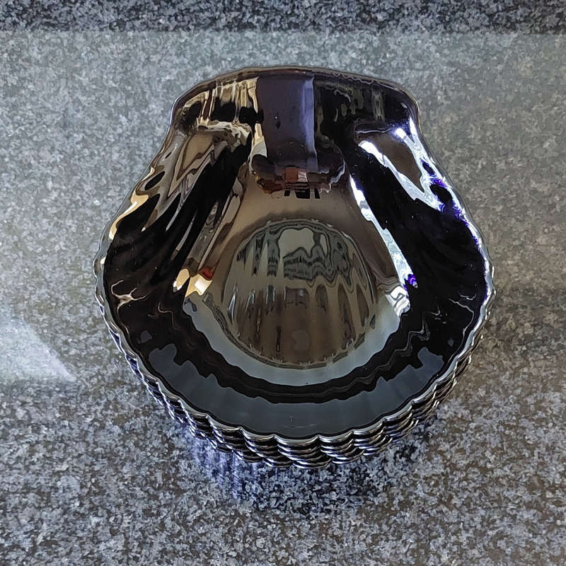 Six Retro Black Arcoroc France Starter Salad Bowls