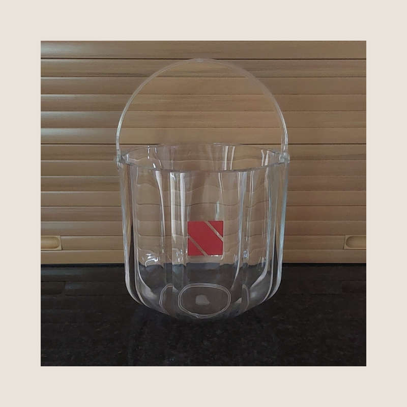 Mini Clear Acrylic Ice Bucket with Handle