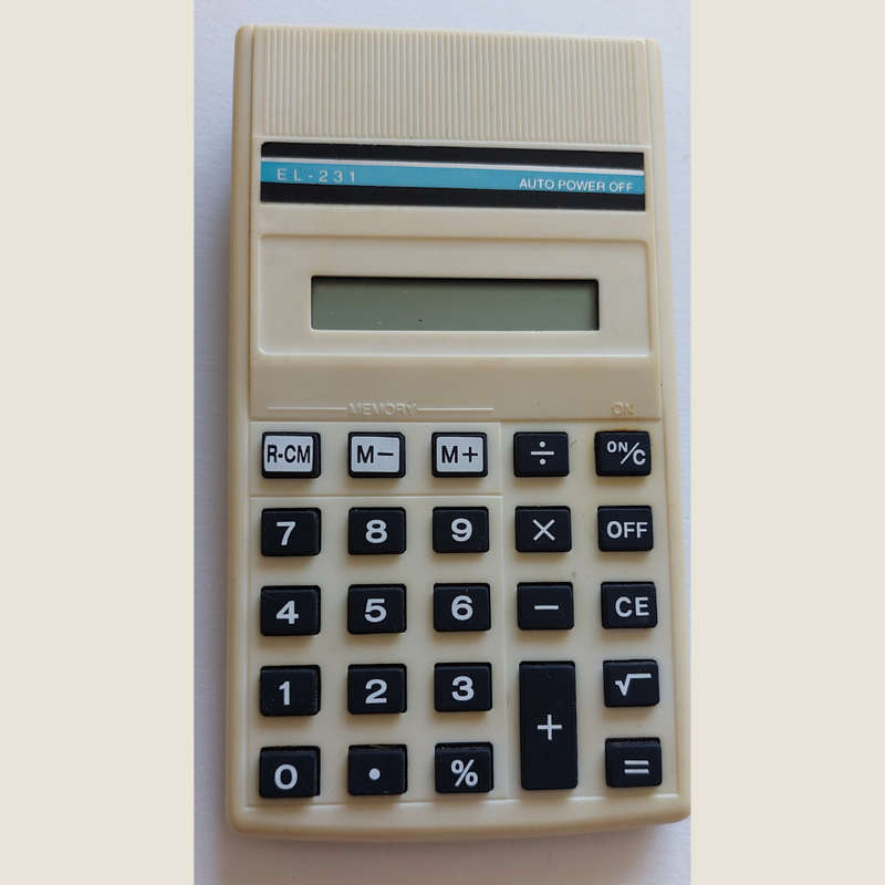 Three old Sharp EL-231 Calculators