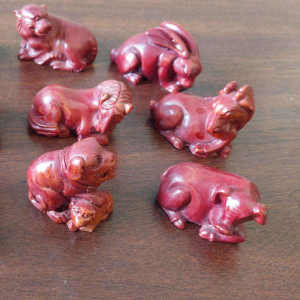 Vintage Carved Chinese Zodiac Signs