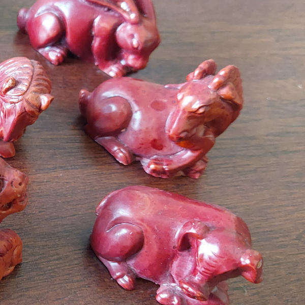 Vintage Carved Chinese Zodiac Signs