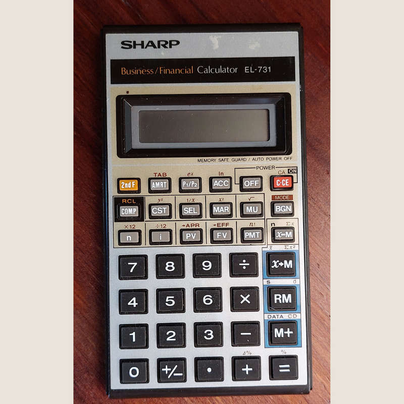 Vintage Sharp EL-731 Business Financial Calculator