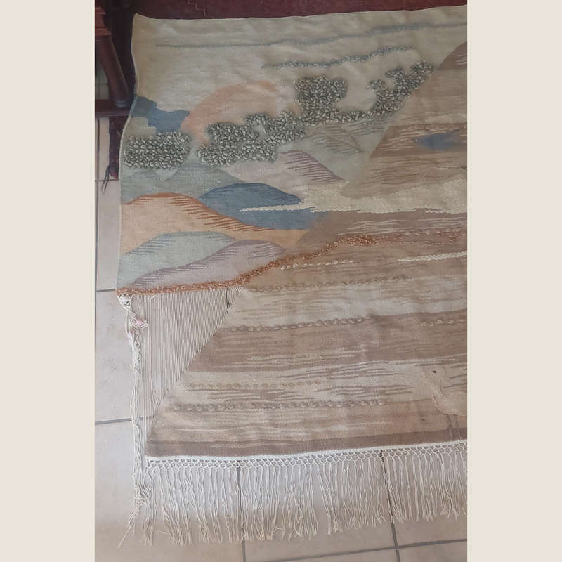 Vintage Wall Hanging Mohair Wool Woven Tapestry