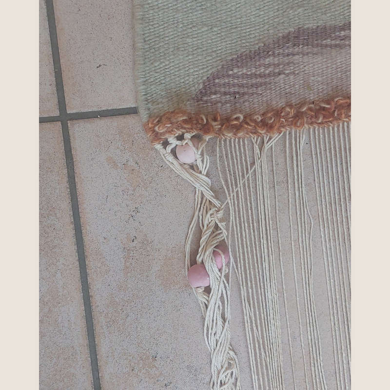 Vintage Wall Hanging Mohair Wool Woven Tapestry