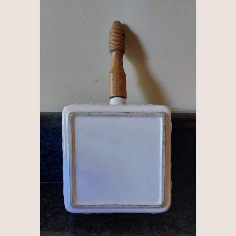 Vintage White Square Dish with Blue Delft Windmill