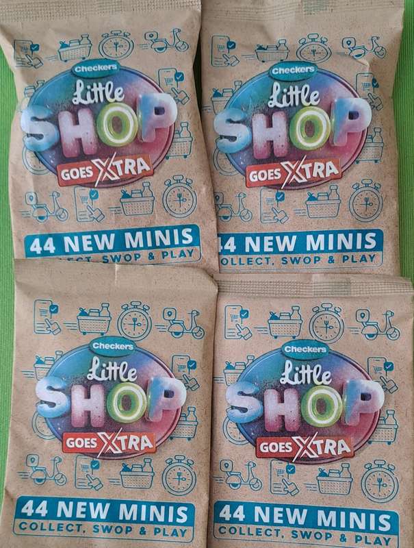 Batch of 4 Checkers Little Shop Goes Xtra packets (sealed)